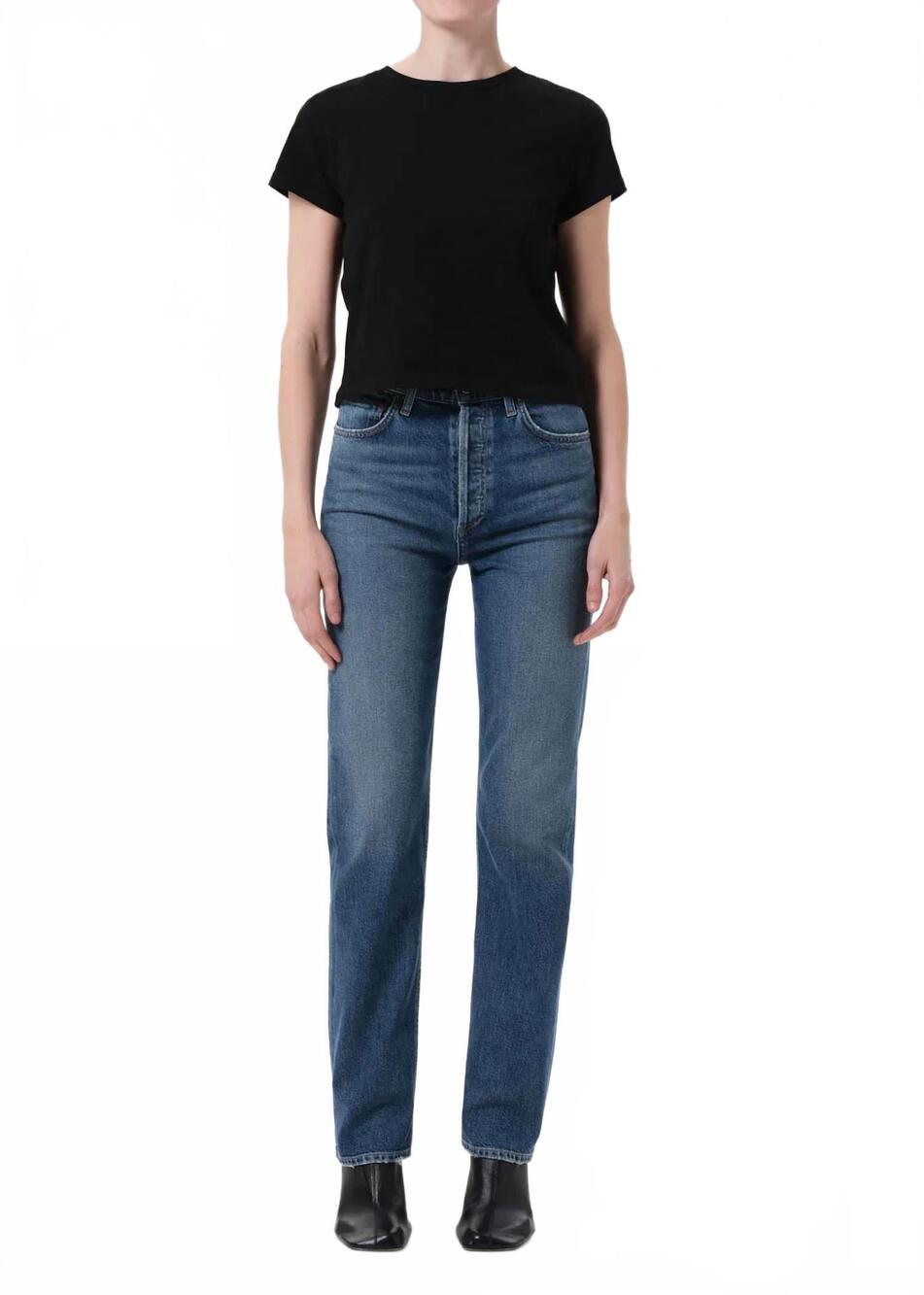 NEW AGOLDE 90’s pinch waist high rise straight jeans in blue